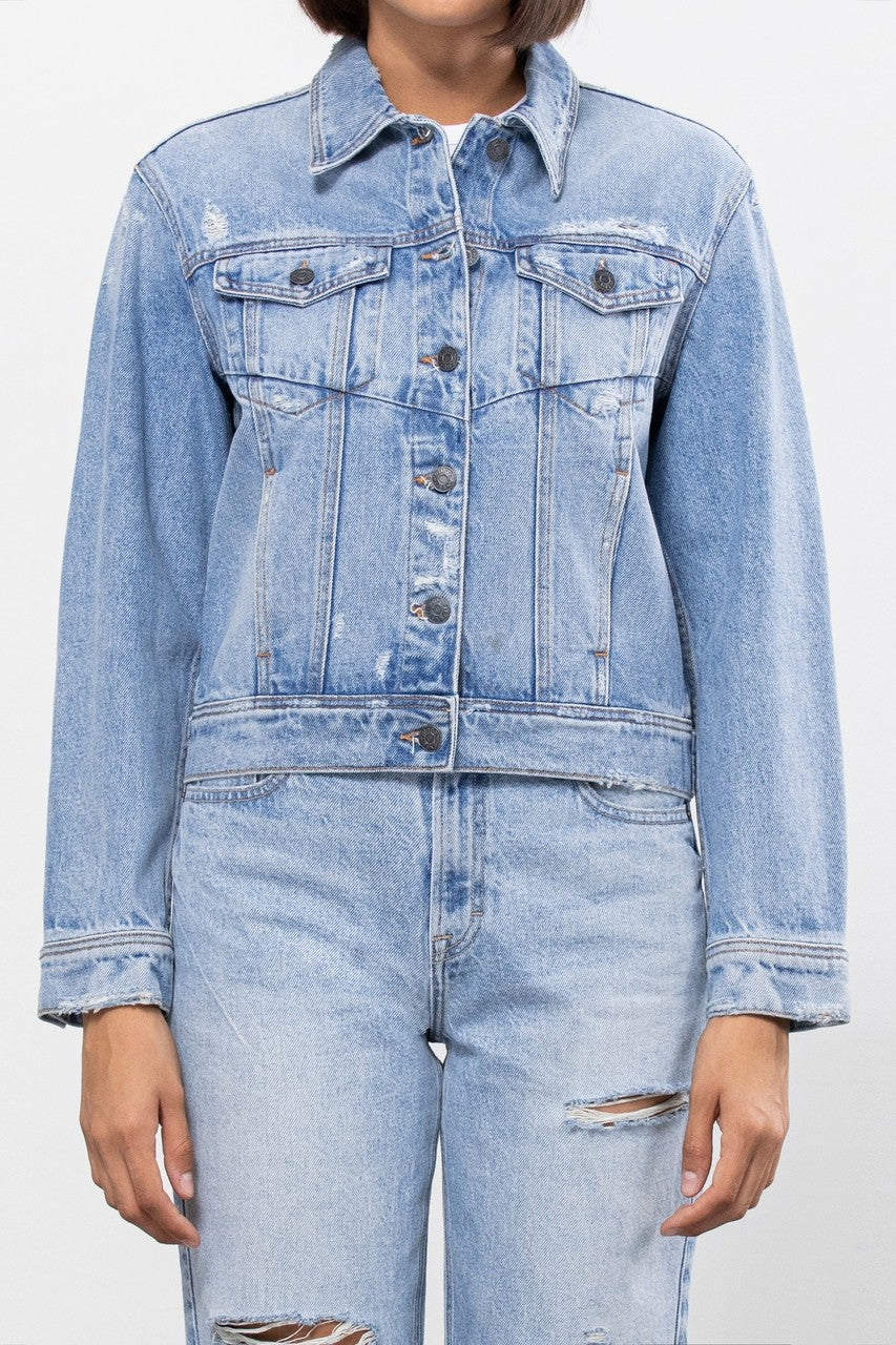 Light Wash Fitted Jacket
