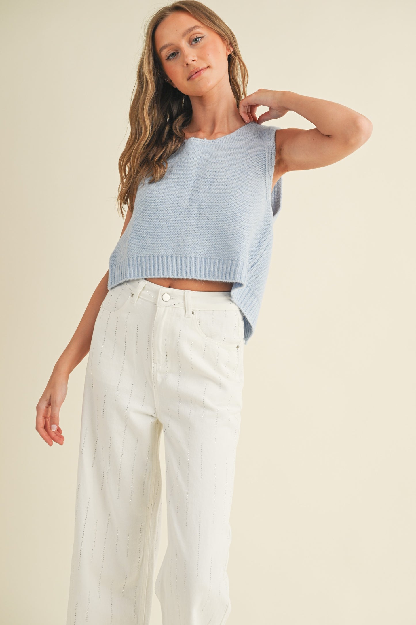 Back Bow Tie Sweater