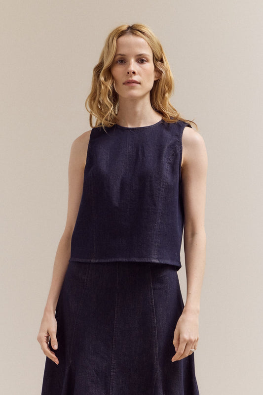 Brooklyn Denim Sleeveless Top