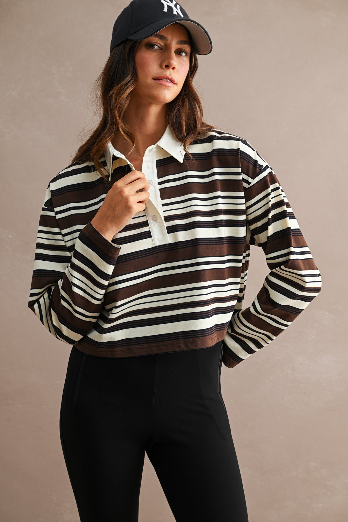 Striped Polo Top