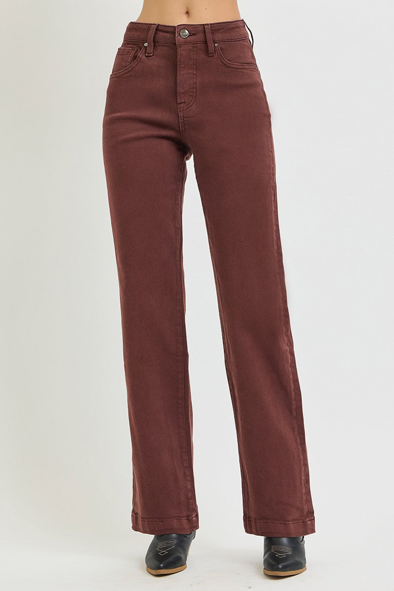 High-Rise Straight Leg Jeans
