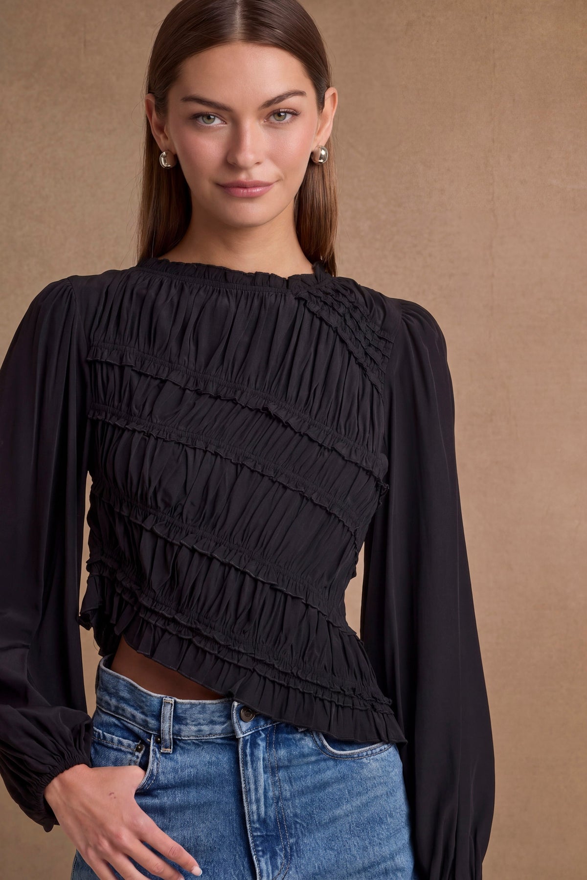 Asymmetrical Ruffle Top