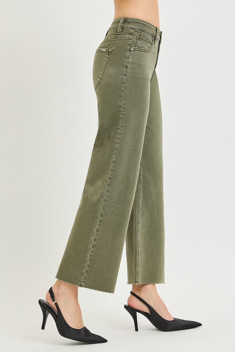 Mid-Rise Burnt Olive Jeans