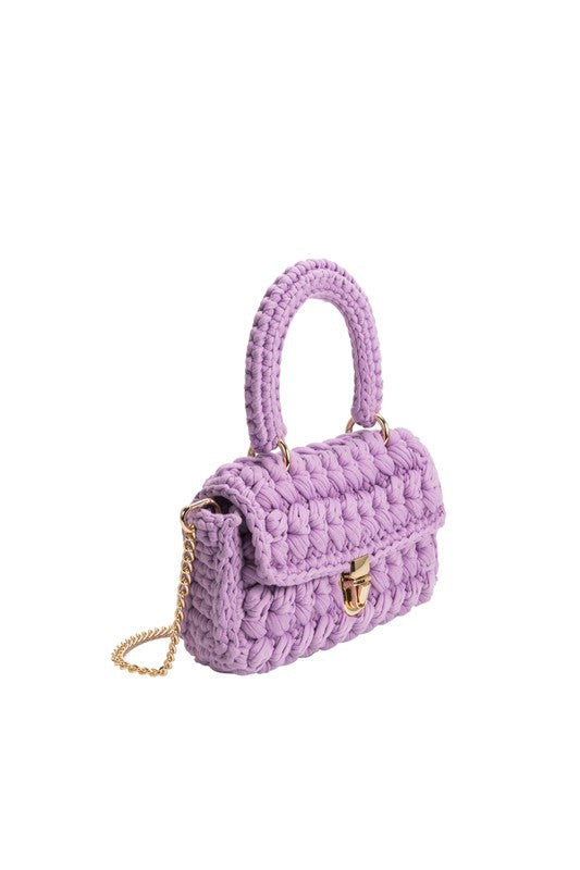 Avery Lilac Knot Top Handle Bag