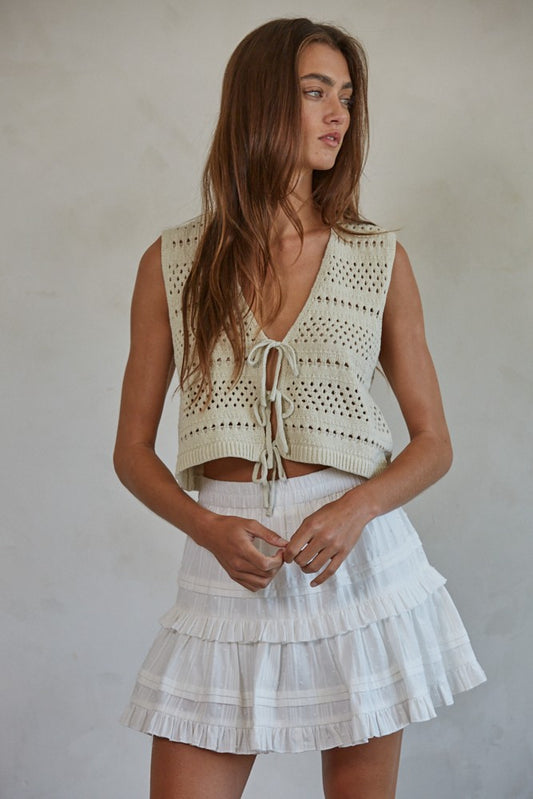 Crochet Front-Tie Vest