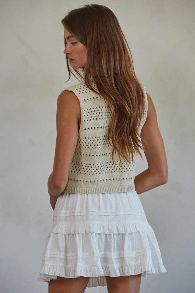 Crochet Front-Tie Vest