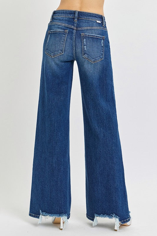 Mid Rise Wide Jeans