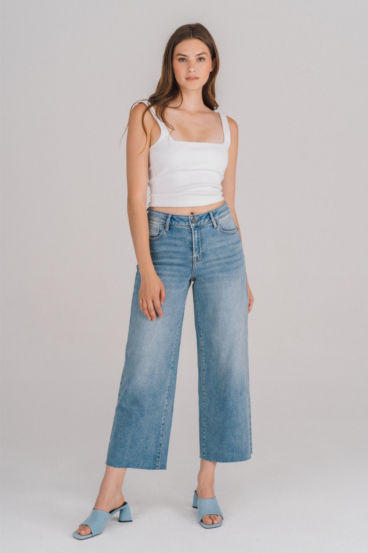 Nori High Waist Crop Wide Pant