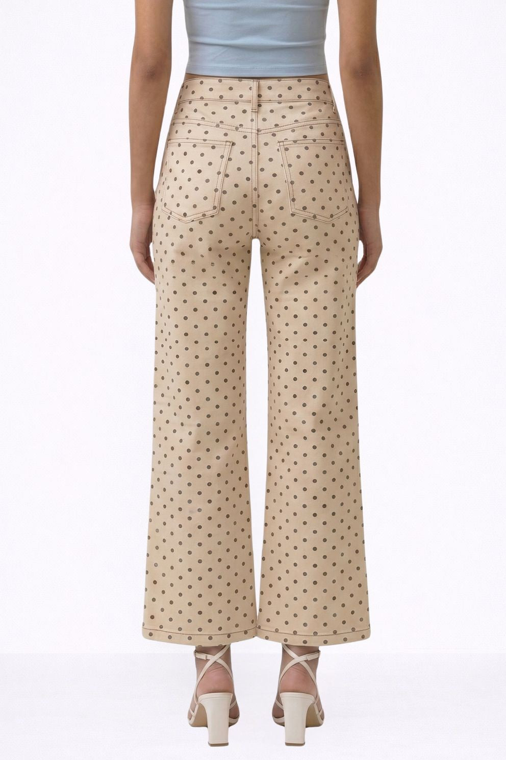 Polka Dot Wide-Leg Pants
