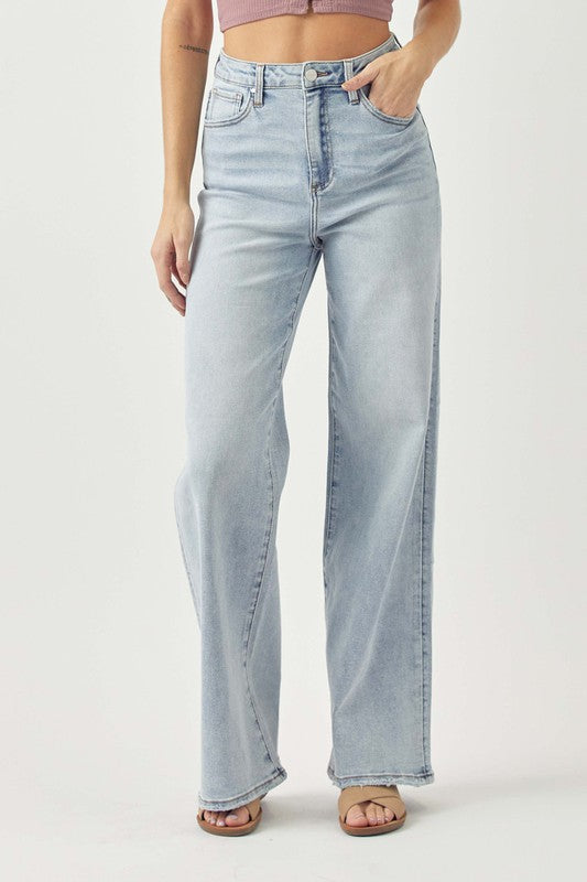 Classic Wide Flare Mom Jeans