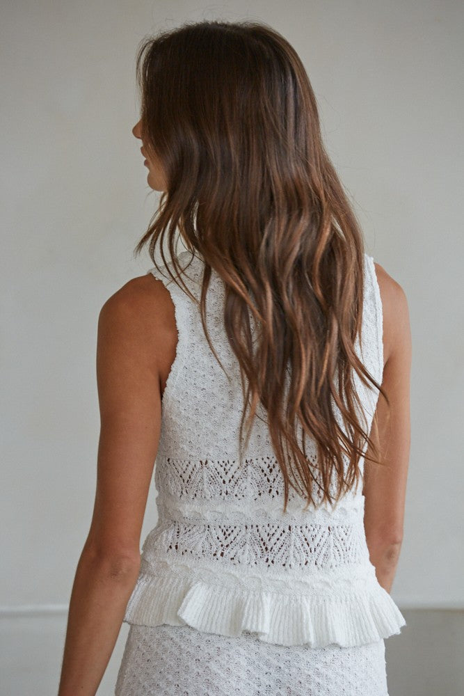 Knit Ruffle Hem Tank
