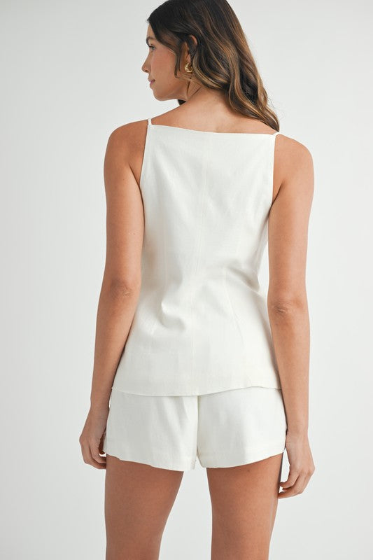 Buttoned Longline Suit Set