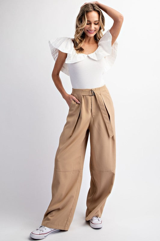Pleated Belt Detailed Trousers