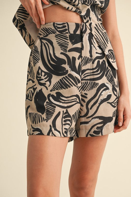 Tropical Print Shorts