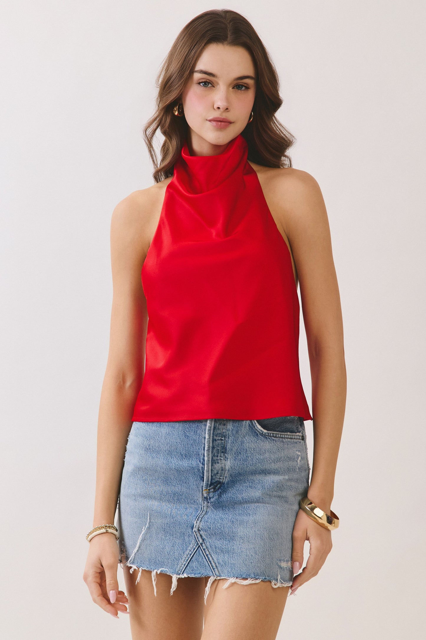 Satin Halter Top