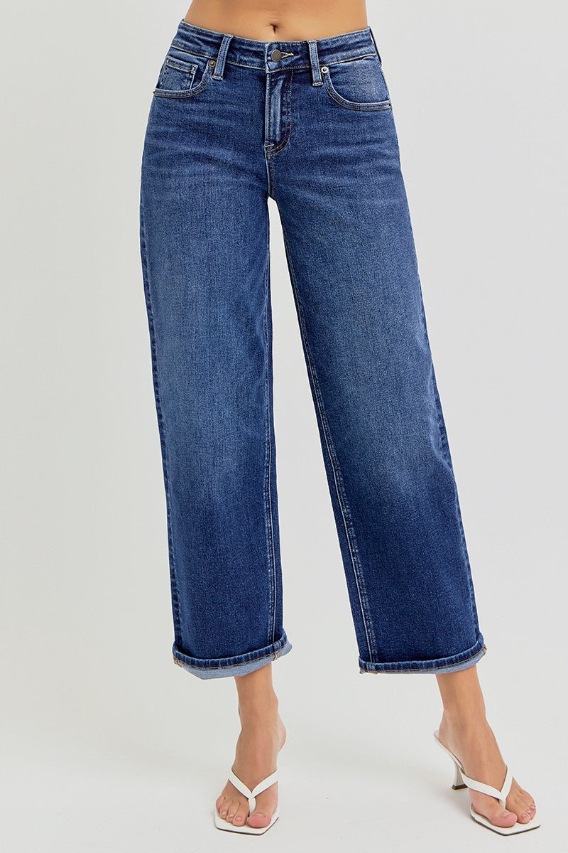 High Rise Boyfriend Tapered Jeans