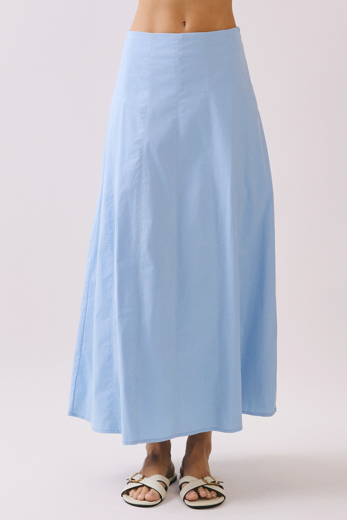 Contrast Stitch Maxi Skirt