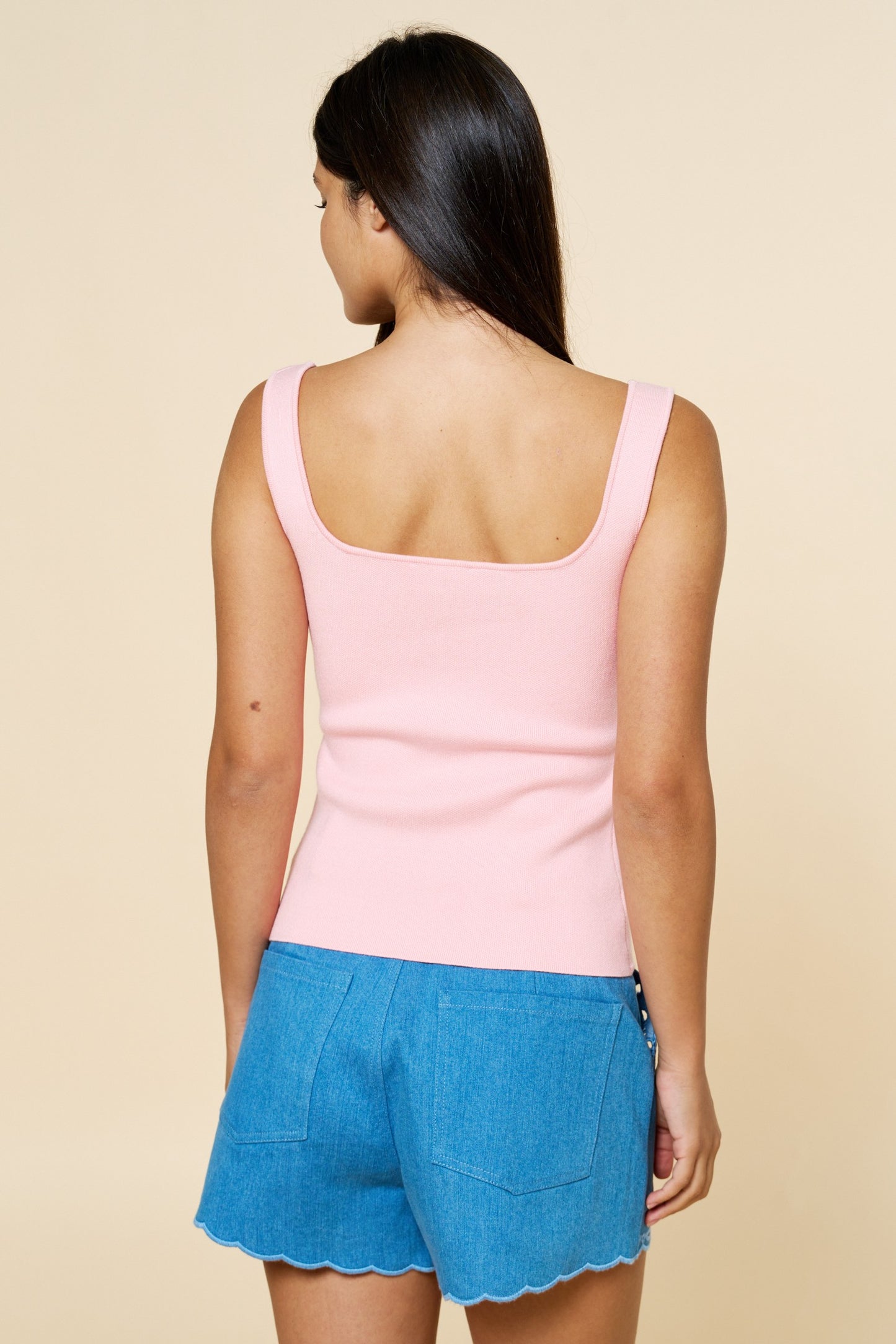 Square Neck Knit Tank