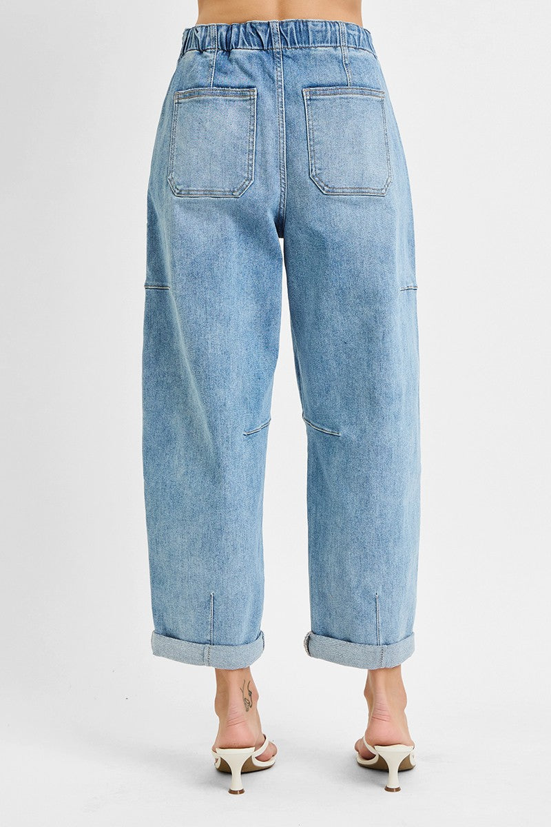 High-Rise Barrel Cargo Jean