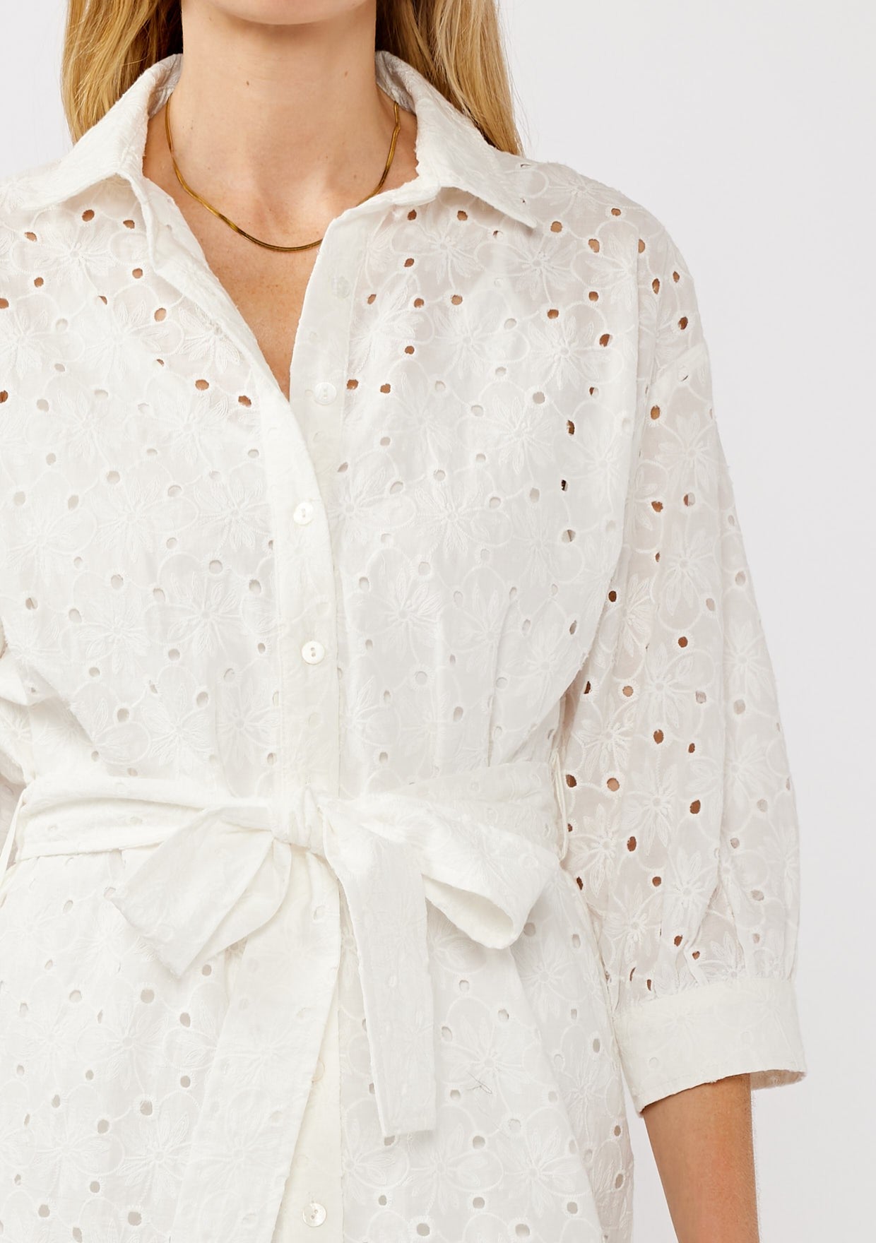 Midi Tie Shirt Dress
