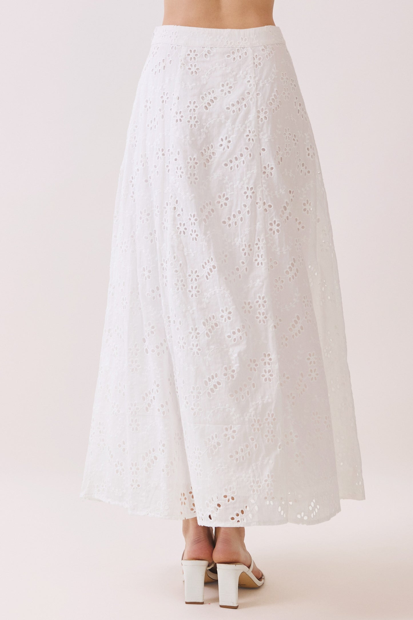 Eyelet Lace Maxi Skirt
