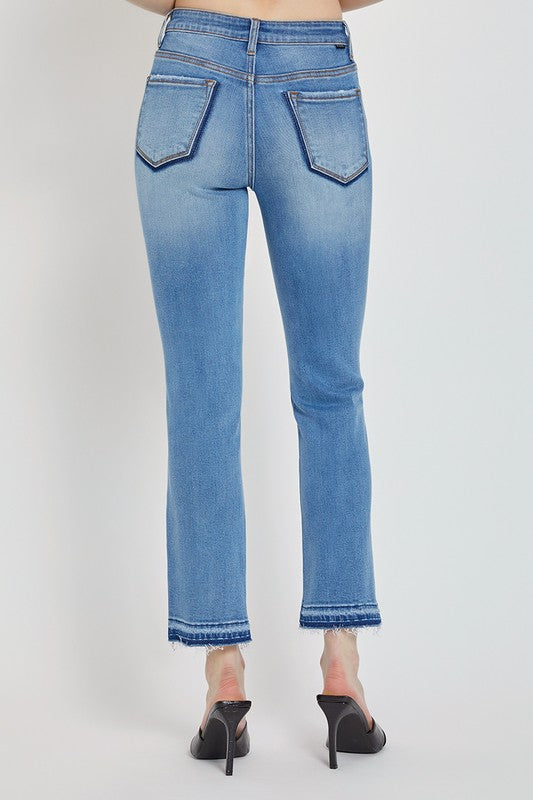 Mid Rise Slim Straight Pant