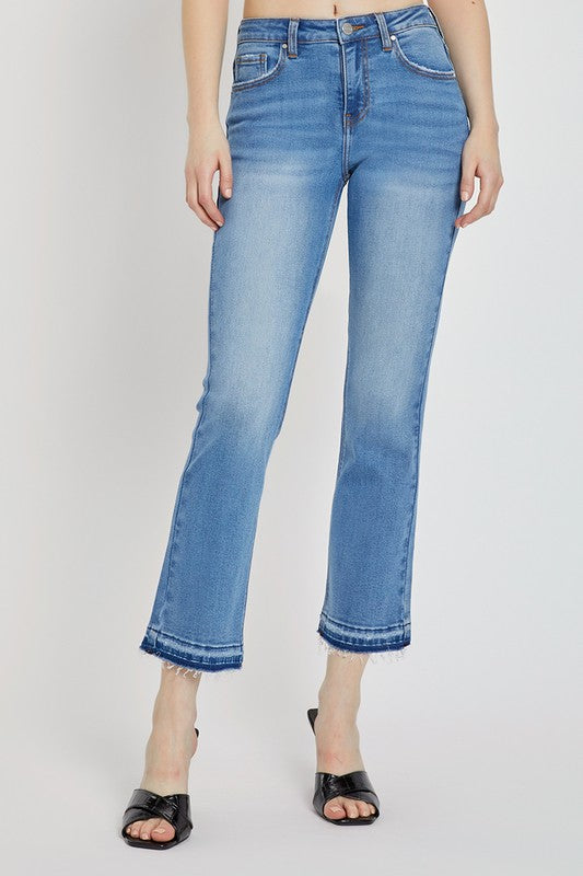 Mid Rise Slim Straight Pant