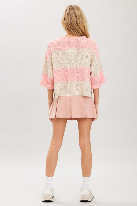 Striped Cropped Sweater