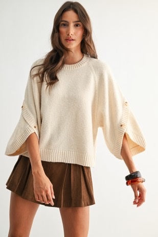 Button Sleeve Knit
