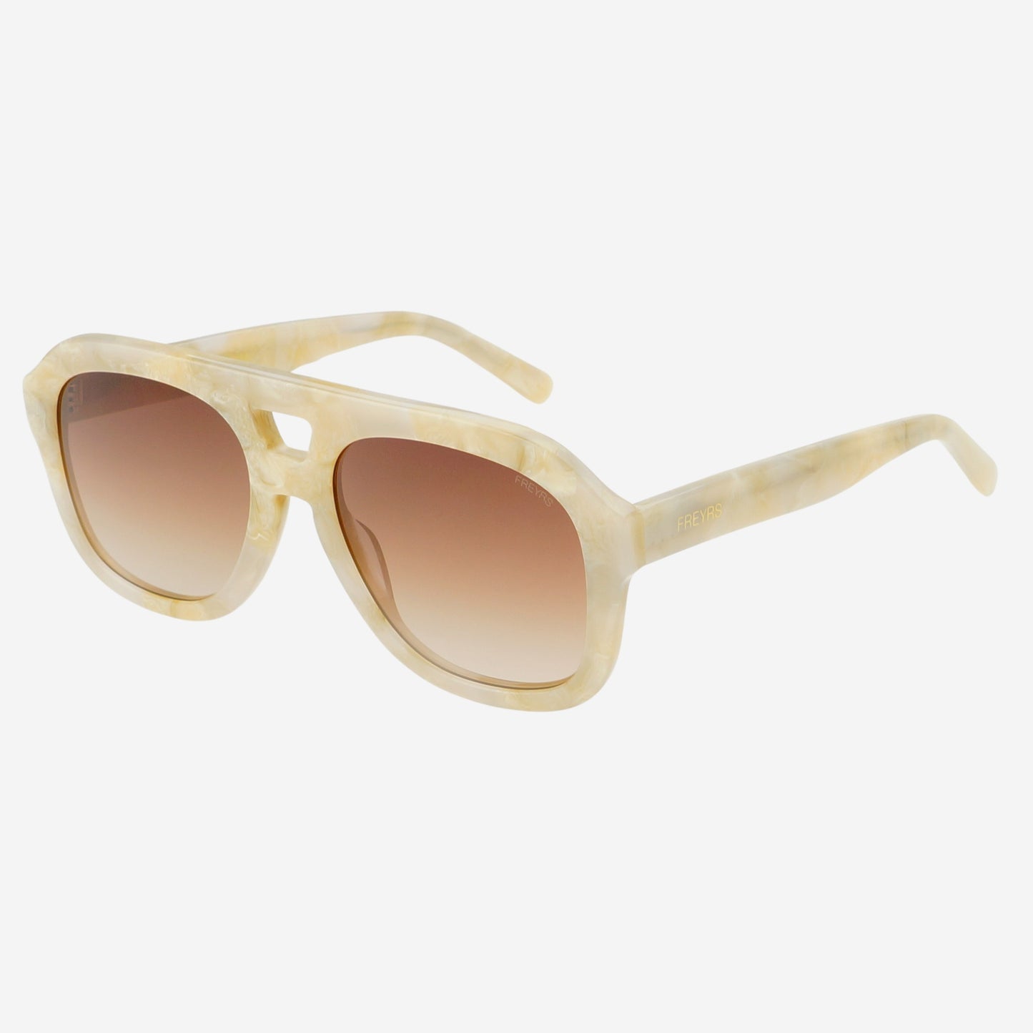 Freyrs Cream Voyager Aviator Sunglasses