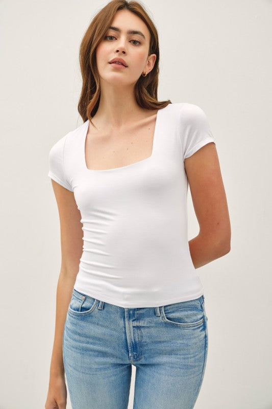 Basic Square-Neck Tee