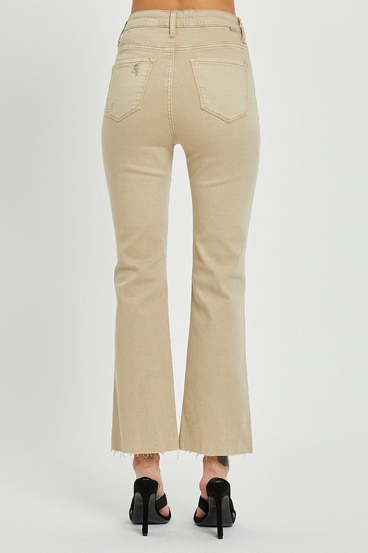 Button Down Ripped Straight Pants