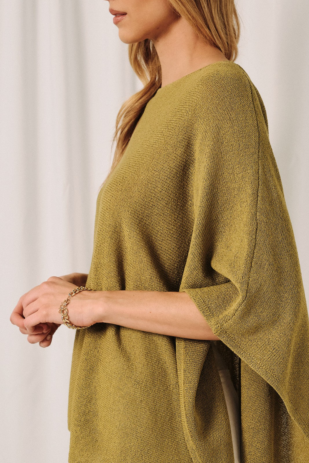 Open Knit Cape Top