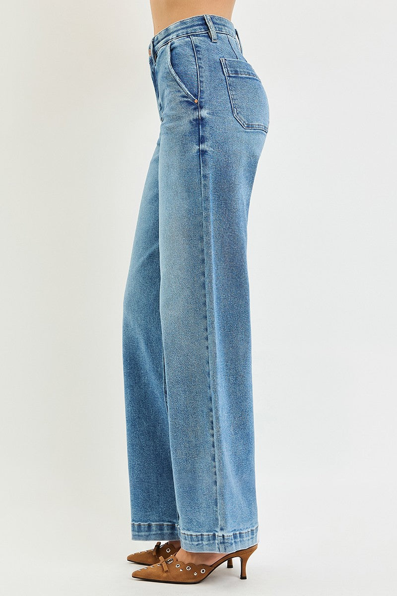 High-Rise Elastic Band Jean