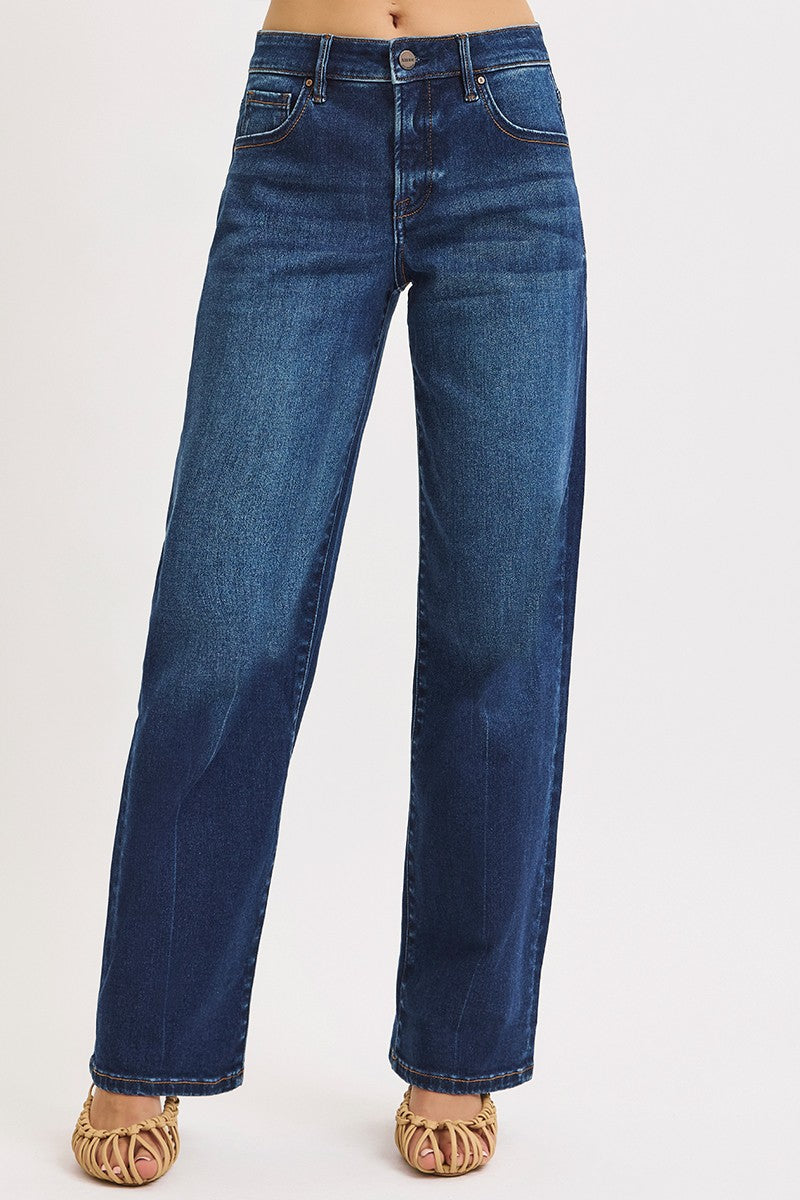 Mid Rise Baggy Risen Jean