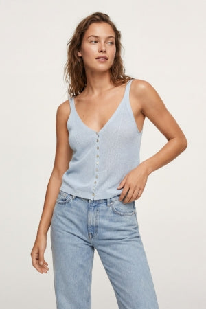 Knit Buttoned Tank