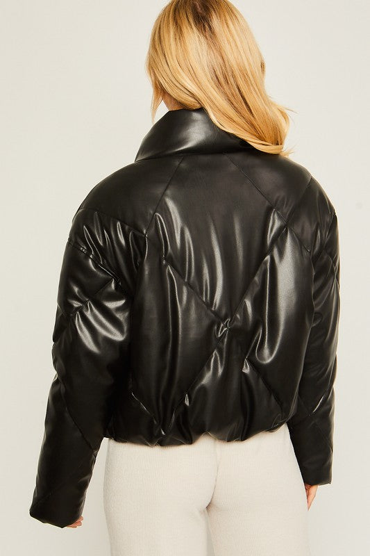 Solid Padded Puffer Jacket