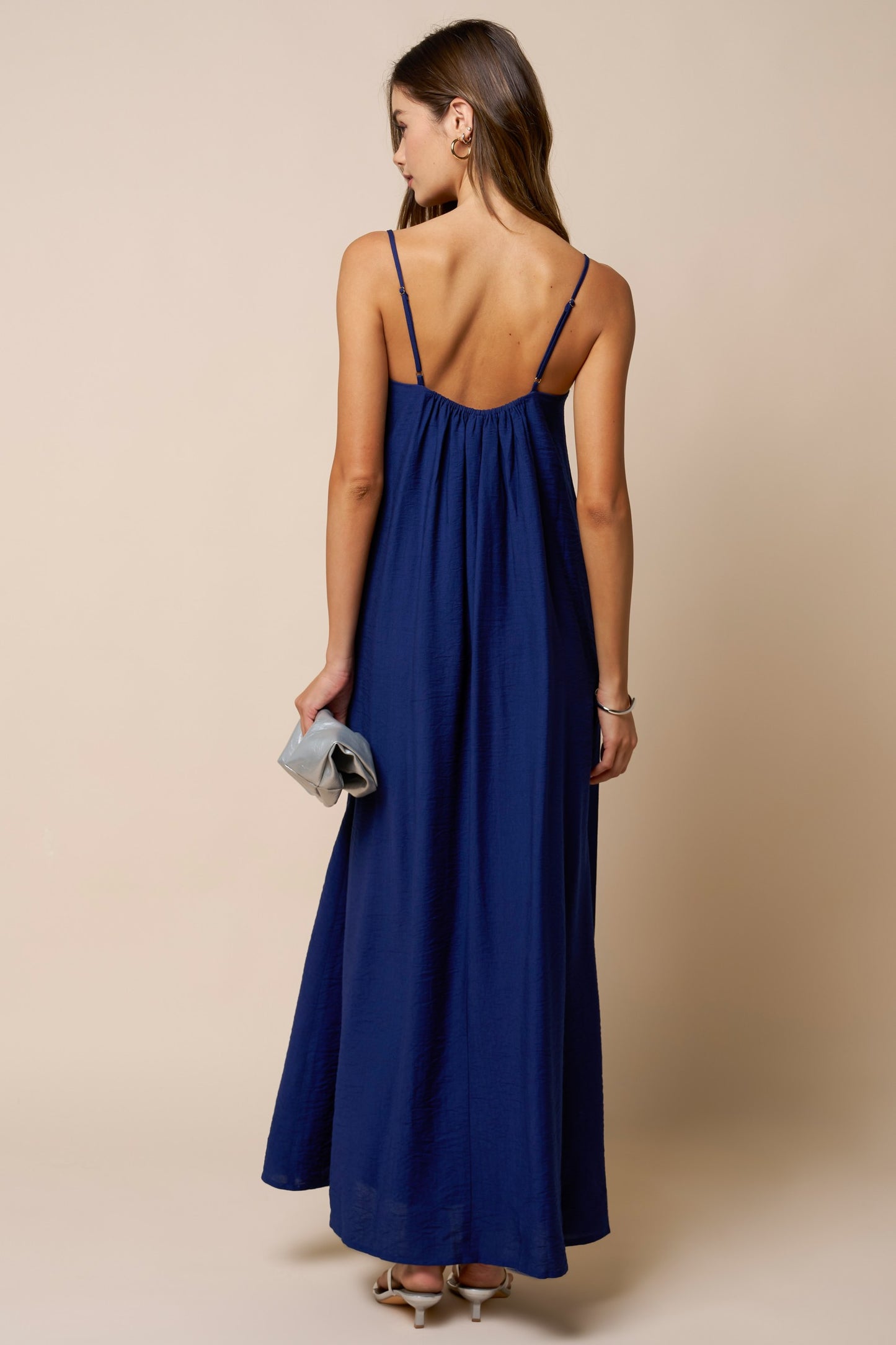 Pleated Flowy Maxi Dress