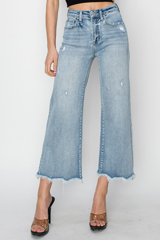 High Rise Front Pocket Ankle Jeans