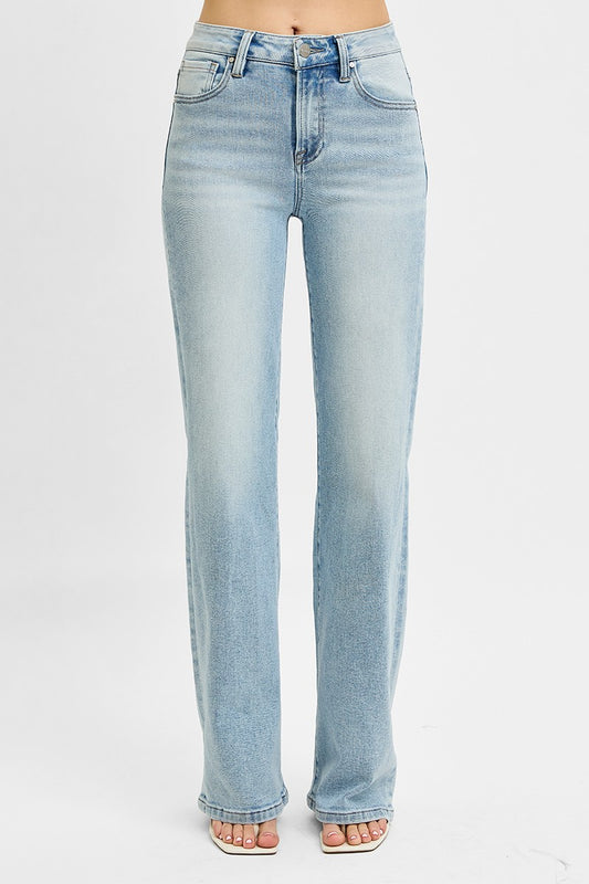 High-Rise Wide-Leg Risen Jeans