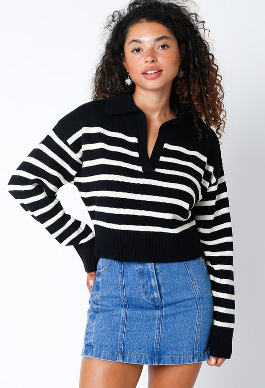 Cici Striped Sweater