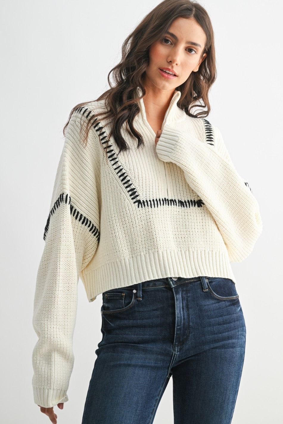 Half-Zip Knit Sweater