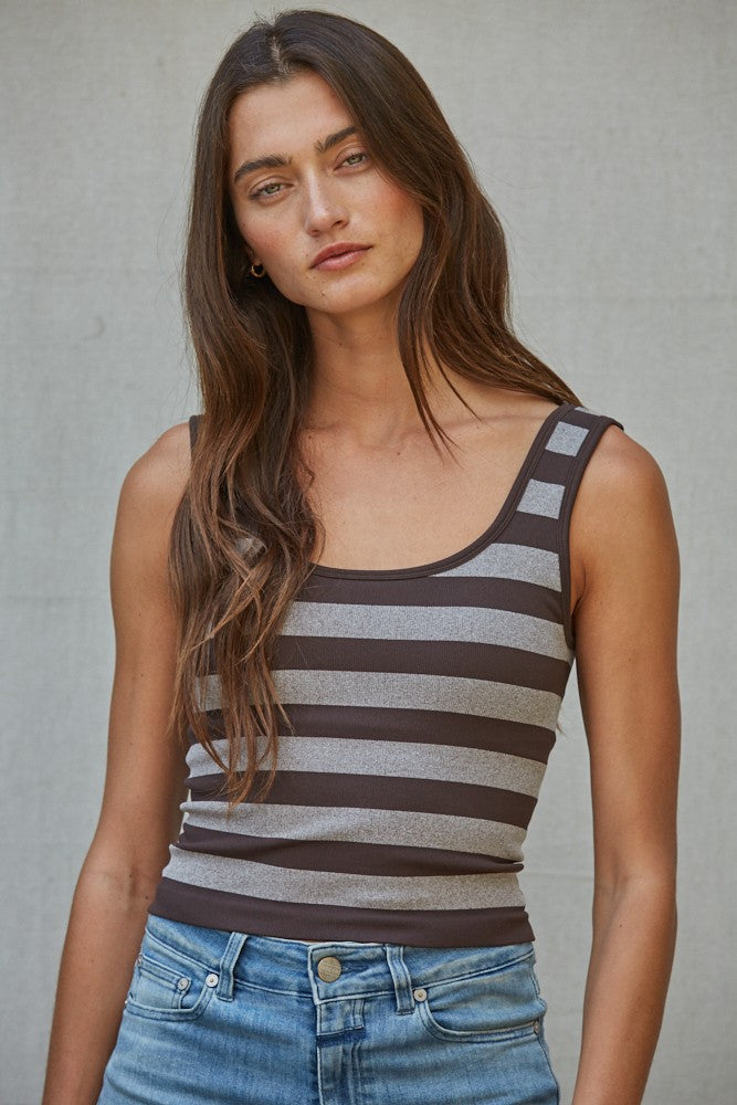 Stripe Padded Tank