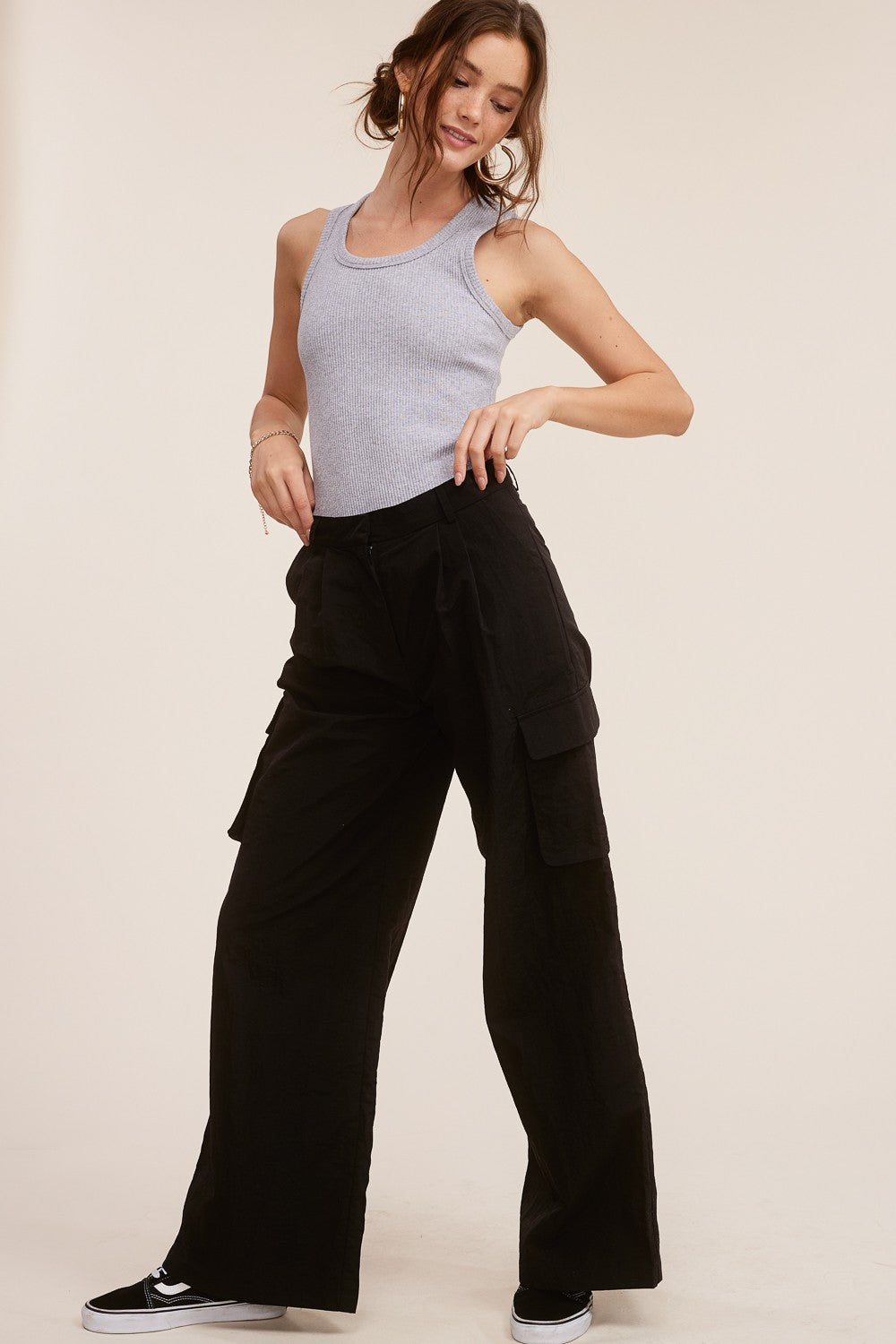 New York Wide Leg Cargo Pants