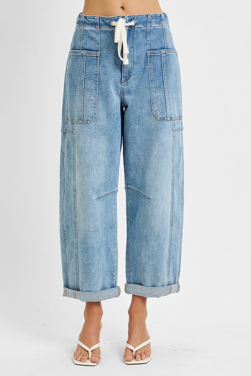 High Rise Cargo Jeans