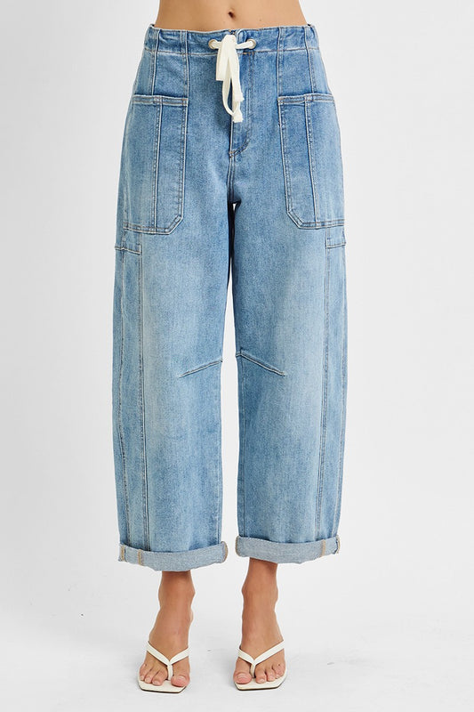 High Rise Cargo Jeans