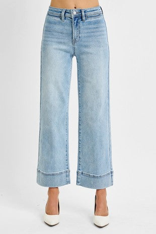 High Rise Crop Wide Jean