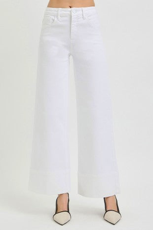 High Rise Ankle Wide Jean