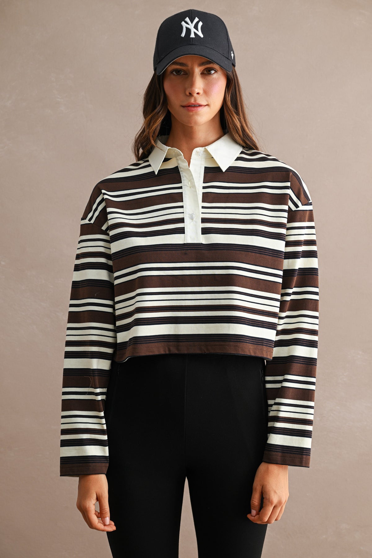Striped Polo Top