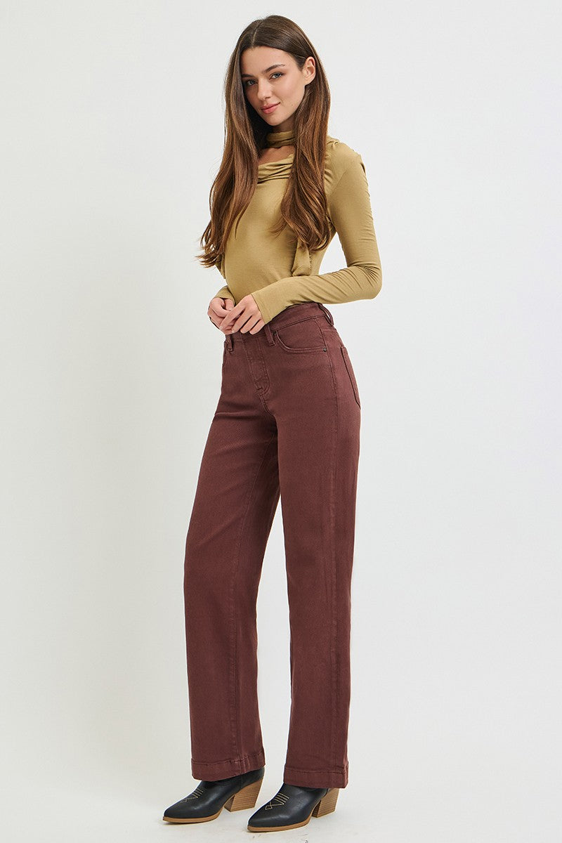 High-Rise Straight Leg Jeans